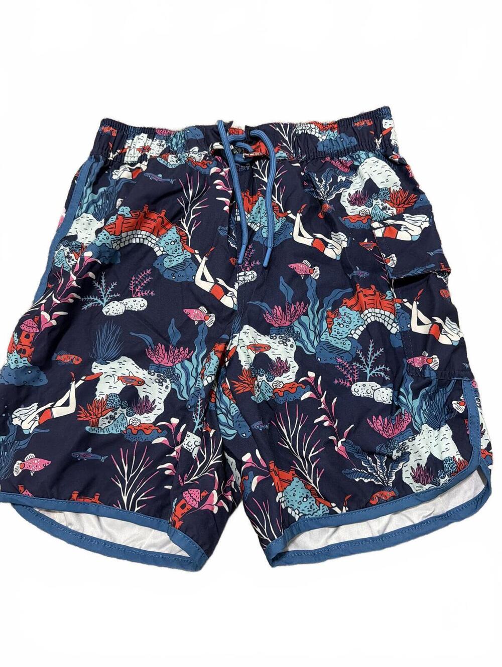 Sovereign Code Mens Swim Shorts S Navy Blue Floral Print